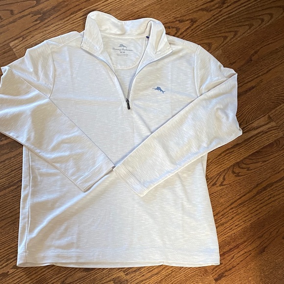 Tommy Bahama Cream Quarter-Zip Pullover